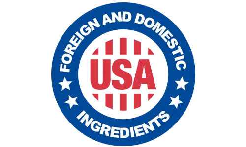 Foreign and domestic ingredients seal, as supplied with the product.